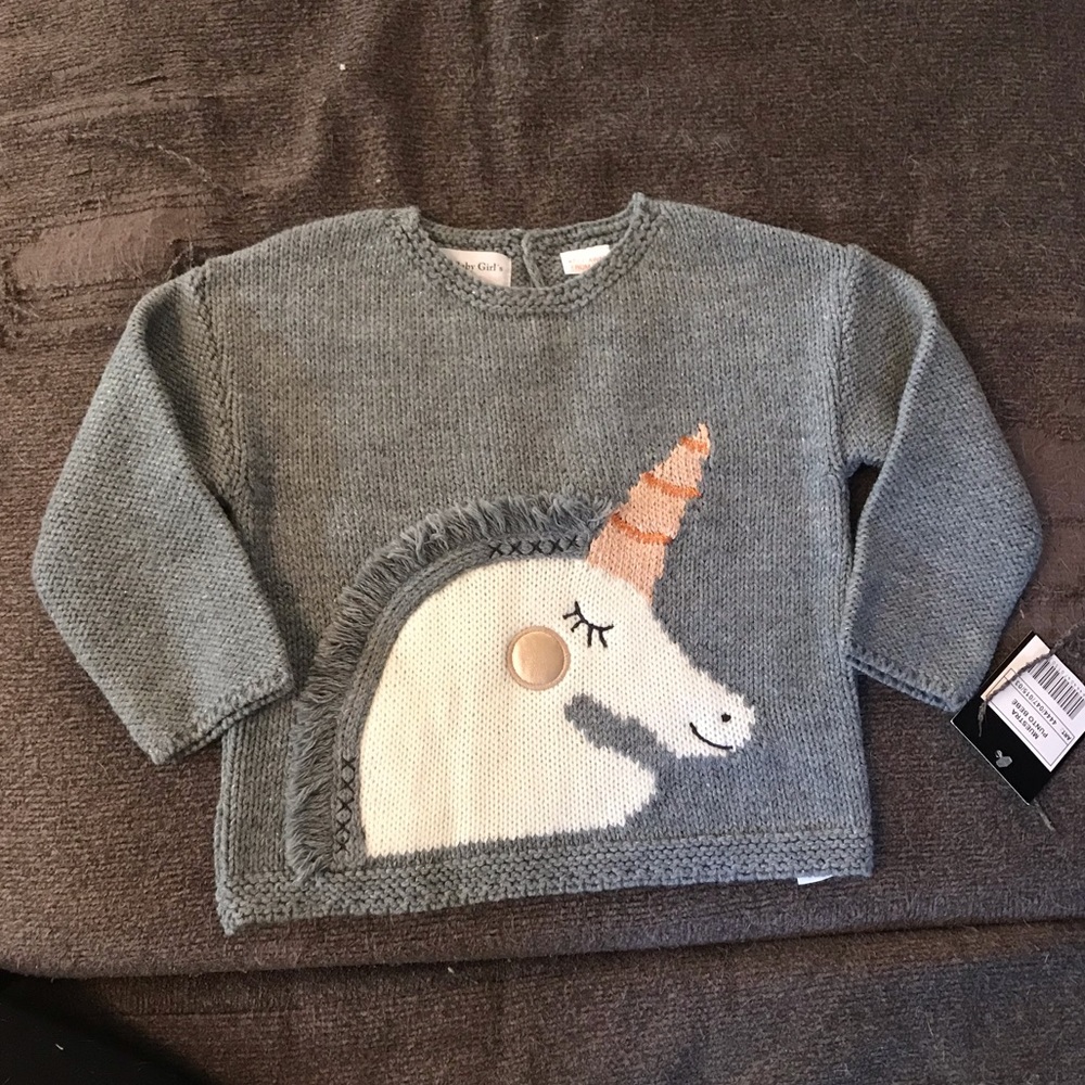 Zara baby girls unicorn sweater